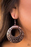 Paparazzi "We Are All Wild Things" Copper Earrings Paparazzi Jewelry