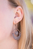 Paparazzi "Under the Hammer" Copper Hammered Disc Earrings Paparazzi Jewelry