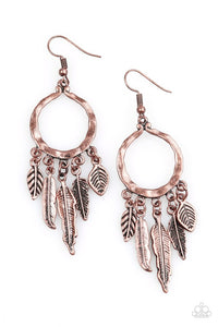 Paparazzi "Winslow Winds" Copper Earrings Paparazzi Jewelry
