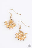 Paparazzi "Spark and Shimmer" Gold Crystal Bead Small Hoop Earrings Paparazzi Jewelry