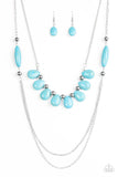 Paparazzi "Call Me Mother Nature" Blue Necklace & Earring Set Paparazzi Jewelry