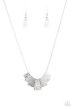 Paparazzi "Cry Wolf" Silver Necklace & Earring Set Paparazzi Jewelry