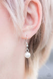Paparazzi "Celebrity Treatment" White Necklace & Earring Set Paparazzi Jewelry