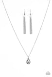 Paparazzi "Drop and Shimmer" White Necklace & Earring Set Paparazzi Jewelry