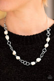 Paparazzi "Bedrock Bounty" White Necklace & Earring Set Paparazzi Jewelry