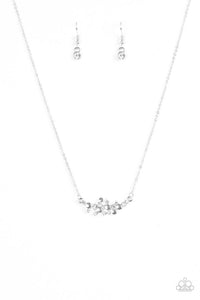 Paparazzi "Star Gazing Shimmer" White Necklace & Earring Set Paparazzi Jewelry