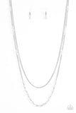 Paparazzi "Rich With Glitz" White Necklace & Earring Set Paparazzi Jewelry