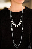 Paparazzi "Call Me Mother Nature" White Necklace & Earring Set Paparazzi Jewelry