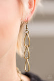 Paparazzi "Chain Reaction" Brass Necklace & Earring Set Paparazzi Jewelry
