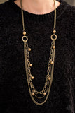 Paparazzi "Love is Bling" Brass Necklace & Earring Set Paparazzi Jewelry