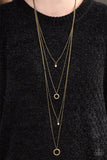 Paparazzi "All About Elegance" Brass Necklace & Earring Set Paparazzi Jewelry