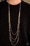 Paparazzi "Classical Refinement" Brown Necklace & Earring Set Paparazzi Jewelry
