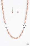 Paparazzi "Romance Is In The Air" Brown Necklace & Earring Set Paparazzi Jewelry