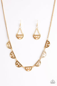 Paparazzi "Egyptian Empire" Gold Necklace & Earring Set Paparazzi Jewelry