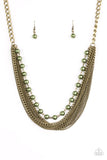 Paparazzi "Fierce Fashion" Green Necklace & Earring Set Paparazzi Jewelry