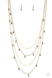 Paparazzi VINTAGE VAULT "Come Out and SLAY" Brass Necklace & Earring Set Paparazzi Jewelry