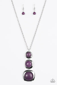 Paparazzi "Stone Tranquility" Purple Necklace & Earring Set Paparazzi Jewelry