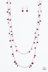 Paparazzi "A Good GLAM Is Hard To Find" Red Necklace & Earring Set Paparazzi Jewelry