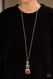 Paparazzi "Stone Tranquility" Orange Necklace & Earring Set Paparazzi Jewelry