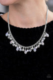 Paparazzi "Glammed If I Do, Glammed If I Don't" White Necklace & Earring Set Paparazzi Jewelry