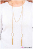 Paparazzi "Center Stage" Gold Necklace & Earring Set Paparazzi Jewelry