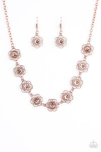 Paparazzi "Bloom or Bust" Copper Necklace & Earring Set Paparazzi Jewelry