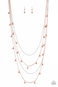 Paparazzi "Come Out and SLAY " Copper Necklace & Earring Set Paparazzi Jewelry