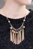 Paparazzi "Modern Mechanics" Black Gold Necklace & Earring Set Paparazzi Jewelry