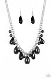 Paparazzi "This Side Of Malibu" Black Necklace & Earring Set Paparazzi Jewelry
