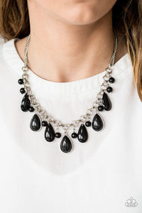 Paparazzi "This Side Of Malibu" Black Necklace & Earring Set Paparazzi Jewelry