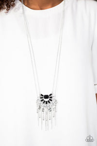 Paparazzi "Tribal Chief-ette" Black Necklace & Earring Set Paparazzi Jewelry