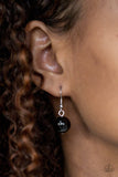 Paparazzi "Take The Plunge" Black Necklace & Earring Set Paparazzi Jewelry