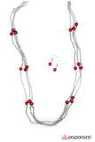 Paparazzi "Carry On" Red Necklace & Earring Set Paparazzi Jewelry