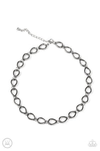 Paparazzi "Fashionably Fearless" Black Choker Necklace & Earring Set Paparazzi Jewelry