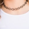 Paparazzi "Fashionably Fearless" Black Choker Necklace & Earring Set Paparazzi Jewelry