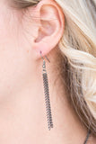 Paparazzi "Seriously Twisted" Black Necklace & Earring Set Paparazzi Jewelry