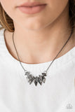 Paparazzi "Over The Edge" Black Necklace & Earring Set Paparazzi Jewelry