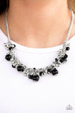 Paparazzi "A Pop of Posh" Black Necklace & Earring Set Paparazzi Jewelry