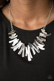Paparazzi "Hold Some, BOLD Some" Silver Necklace & Earring Set Paparazzi Jewelry