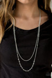 Paparazzi "Rich With Glitz" Silver Necklace & Earring Set Paparazzi Jewelry