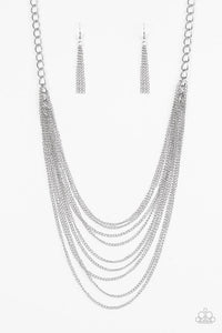 Paparazzi "We Gonna Slay" Silver Necklace & Earring Set Paparazzi Jewelry