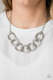 Paparazzi "Here To SLAY" Silver Necklace & Earring Set Paparazzi Jewelry
