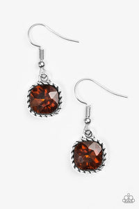 Paparazzi "Gem Hunt" Brown Earrings Paparazzi Jewelry