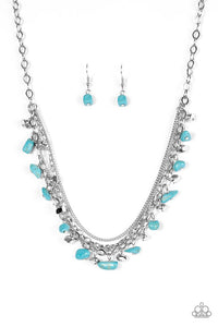 Paparazzi "Canyon Escape" Blue Necklace & Earring Set Paparazzi Jewelry