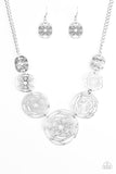 Paparazzi "Cave Vogue" Silver Necklace & Earring Set Paparazzi Jewelry