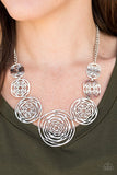 Paparazzi "Cave Vogue" Silver Necklace & Earring Set Paparazzi Jewelry