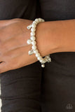 Paparazzi "Big Time Crush" White Bracelet Paparazzi Jewelry