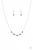 Paparazzi "Take Center Stage" Red Necklace & Earring Set Paparazzi Jewelry