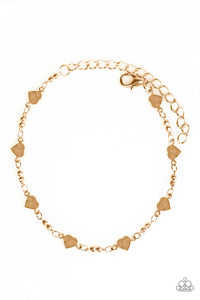 Paparazzi "The Way To My Heart" Gold Bracelet Paparazzi Jewelry