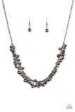 Paparazzi "Belle Of The Ball" Black Gunmetal Bead Necklace & Earring Set Paparazzi Jewelry